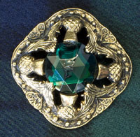 Scottish Kilt Pin Antique Finish Pink Stone Highland Pins Brooch Celtic Knot 